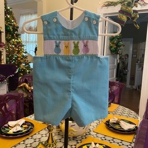 Smocked Infant Boys Jon Jon size Newborn